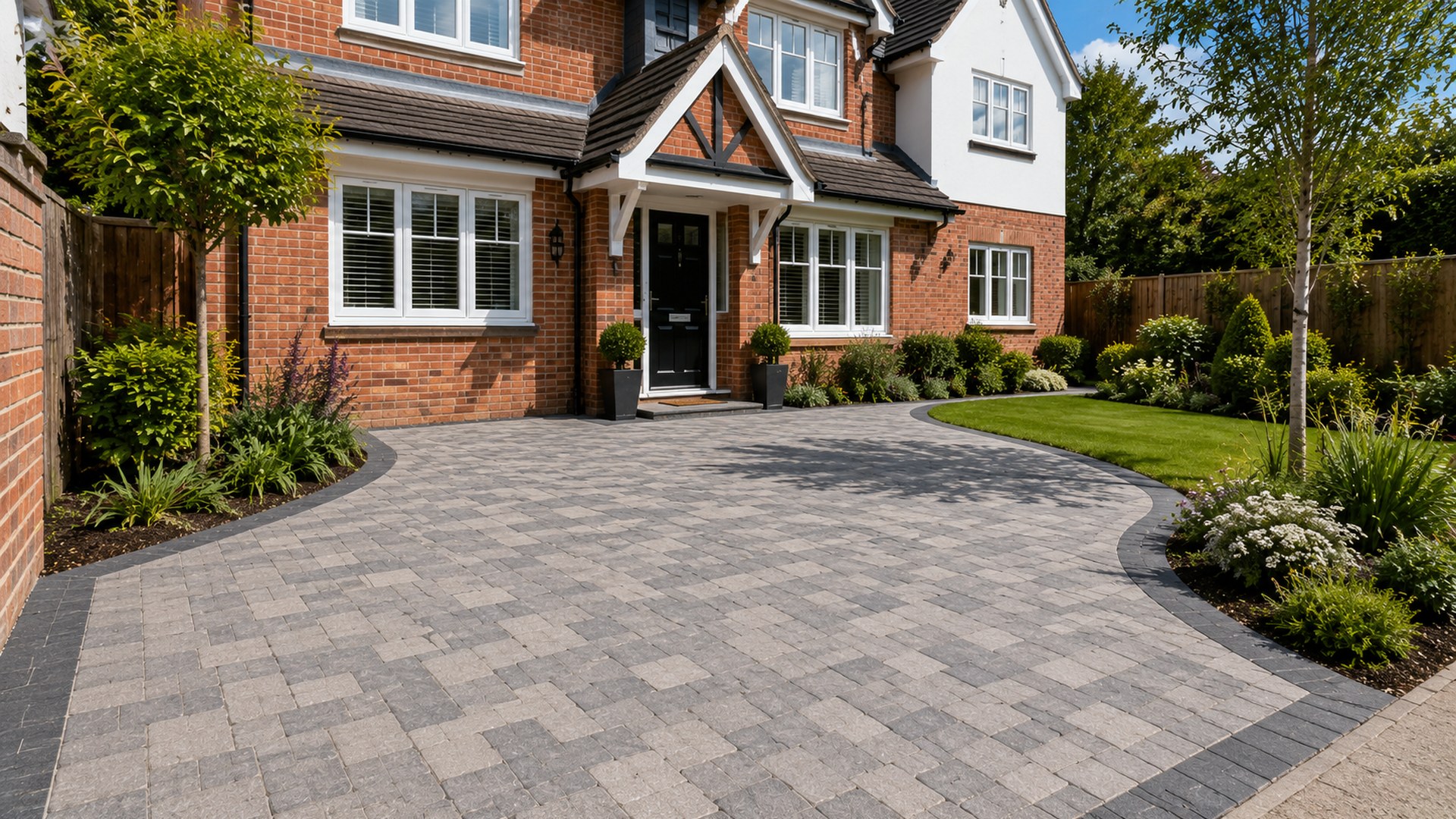 Block paving driveway installed by Cornerstone in Solihull