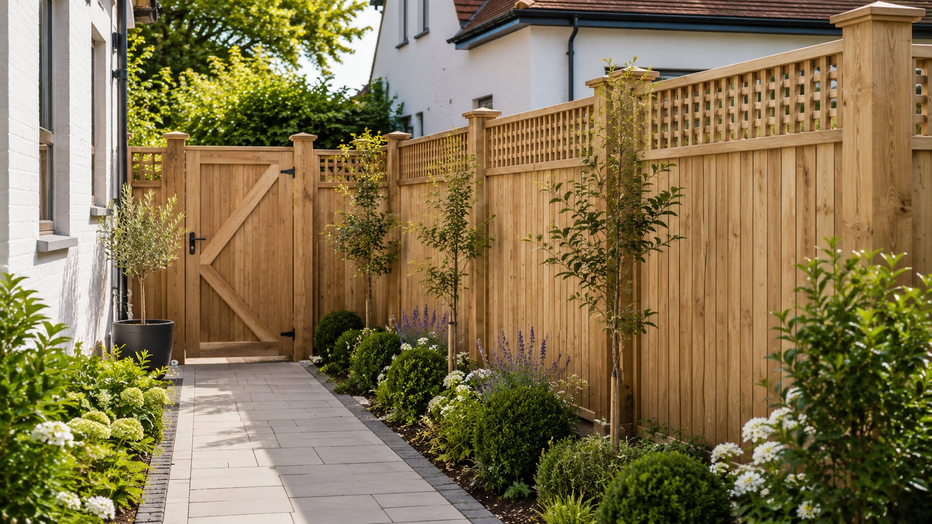 New timber fencing and gate by Cornerstone
