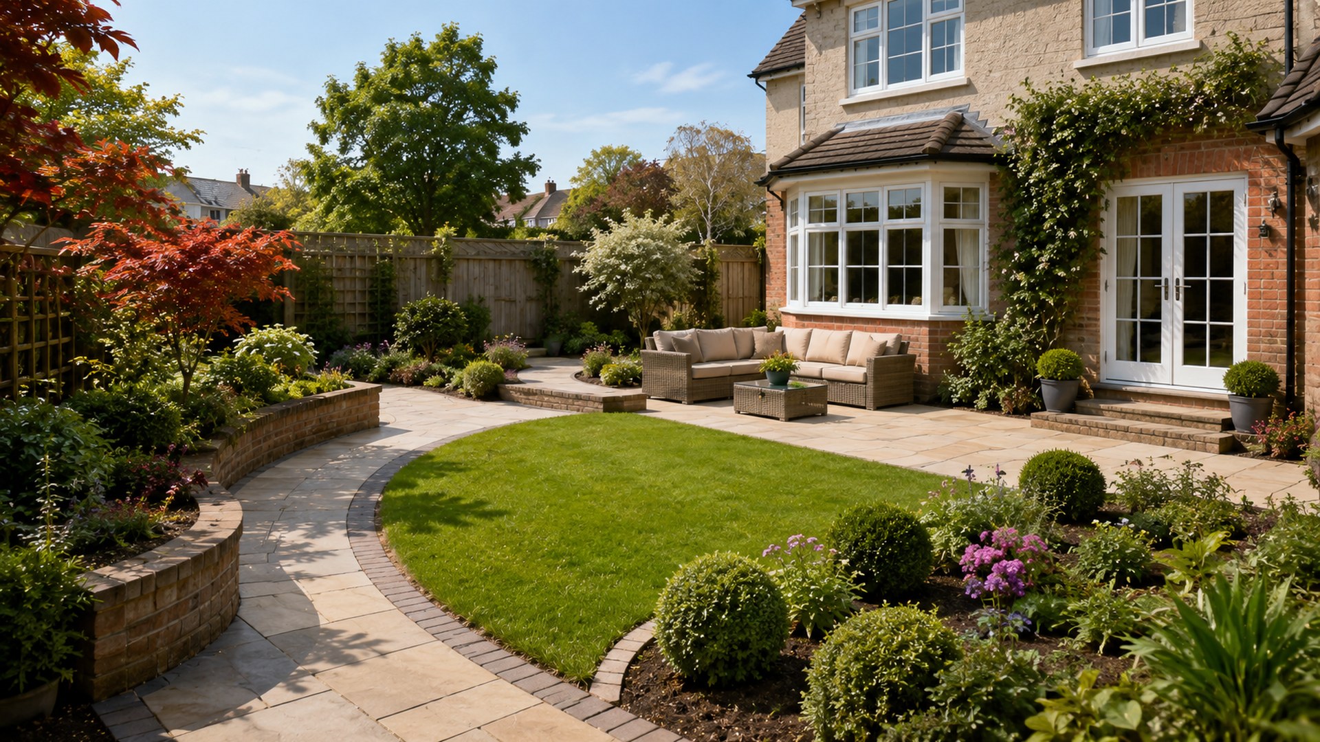 Full garden landscaping project by Cornerstone